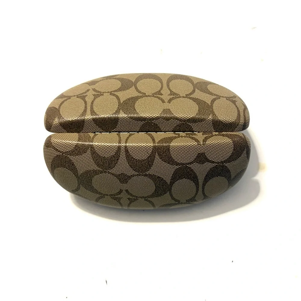 COACH Eyeglasses Hard Case Brown Signature Monogram